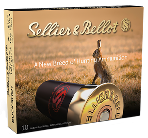 Sellier & Bellot SB12BSD Hunting 12Gauge 2.75" 27Pellets 1 1/4oz 4Buck Shot 10 Box/25 Case Sellier & Bellot SB12BSD Hunting 12Gauge 2.75" 27Pellets 1 1/4oz 4Buck Shot 10 Box/25 Case