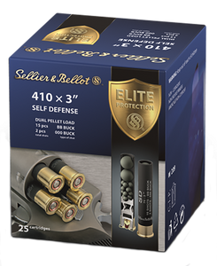 Sellier & Bellot SB410SDB Self Defense 410Gauge 3" 15Pellets 11/16oz 000Buck Shot 25 Box/20 Case Sellier & Bellot SB410SDB Self Defense 410Gauge 3" 15Pellets 11/16oz 000Buck Shot 25 Box/20 Case