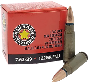 Red Army Standard AM3420 Rifle  7.62x39mm 122gr Full Metal Jacket 20 Per Box/50 Case                                                                                                                    