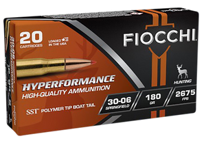Fiocchi 3006HSC Hyperformance  30-06Springfield 180gr Super Shock Tip 20 Per Box/10 Case                                                                                                                