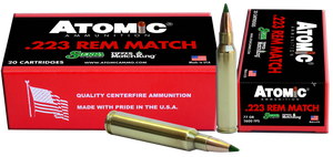 Atomic Ammunition 00459 Rifle Match 223Rem 77gr Tipped MatchKing 20 Per Box/10 Case                                                                                                                     