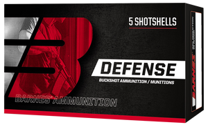 Barnes Bullets 32011 Defense  12Gauge 3" 15Pellets 00Buck Shot 5 Per Box/20 Case                                                                                                                        