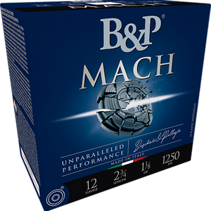B&p Ammunition 12B1F2H8 Mach  12Gauge 2.75" 1oz 8Shot 25 Per Box/10 Case                                                                                                                                