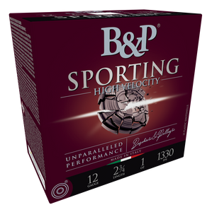 B&P 12B1SCH8 Sporting Clays High Velocity 12Gauge 2.75" 1oz 8Shot 25 Per Box/10 Case                                                                                                                    