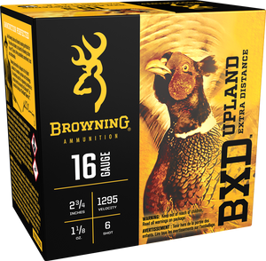 Browning Ammo B193511626 BXD Upland 16Gauge 2.75" 1 1/8oz 6Shot 25 Per Box/10 Case                                                                                                                      