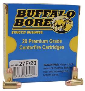 Buffalo Bore Ammunition 27F20 Standard Pressure Strictly Business 380ACP 95gr Full Metal Jacket Flat Nose 20 Per Box/12 Case                                                                            
