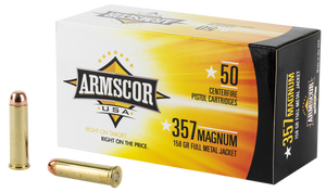 Armscor FAC3576N USA  357Mag 158gr Full Metal Jacket 50 Per Box/20 Case                                                                                                                                 