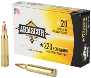 Armscor AC2235N USA  223Rem 55gr Hornady V-Max 20 Per Box/50 Case                                                                                                                                       