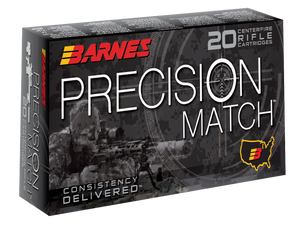 Barnes Bullets 30818 Precision Match  308Win 175gr Open Tip Match Boat Tail 20 Per Box/10 Case                                                                                                          