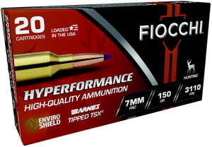 Fiocchi 7PRCTT Hyperformance  7mmPRC 150gr Barnes Tipped TSX 20 Per Box/10 Case                                                                                                                         