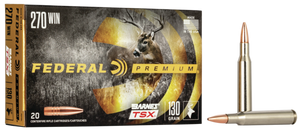 Federal P270L Premium  270Win 130gr Barnes TSX 20 Per Box/10 Case                                                                                                                                        Federal P270L Premium  270Win 130gr Barnes TSX 20 Per Box/10 Case