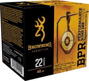 Browning Ammo B194122400 BPR Performance Rimfire  22LR 40gr Lead Round Nose 400 Per Box/4 Case                                                                                                          