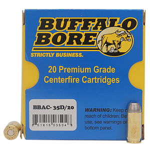 Buffalo Bore Ammunition 35D20 Personal Defense Strictly Business 460Rowland 255gr Hard Cast Flat Nose 20 Per Box/12 Case                                                                                
