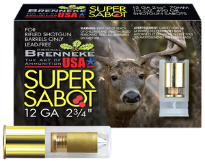 Brenneke SL122SUS SuperSabot 12Gauge 2.75" 1 1/8oz Sabot Slug Shot 5 Per Box/50 Case Brenneke SL122SUS SuperSabot 12Gauge 2.75" 1 1/8oz Sabot Slug Shot 5 Per Box/50 Case