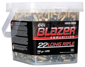 CCI 10025 Blazer Rimfire 22LR 38gr Lead Round Nose 1500/Box                                                                                                                                             