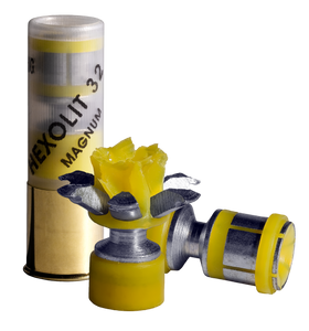 DDupleks USA 12H32 Broadhead Hexolit 32 12Gauge 2.75" 1 1/8oz Slug Shot 5 Per Box/50 Case                                                                                                               