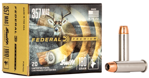 Federal P357SA Premium  357Mag 180gr Swift A Frame 20 Per Box/10 Case                                                                                                                                   