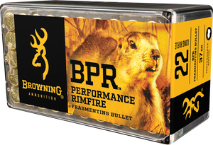 Browning Ammo B194122050 BPR Performance Rimfire 22LR 37gr Fragmenting 50 Per Box/20 Case Browning Ammo B194122050 BPR Performance Rimfire 22LR 37gr Fragmenting 50 Per Box/20 Case