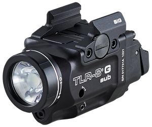 Streamlight 69437 TLR-8 w/Laser Black Anodized, Green Laser 5.0 mW/500 Lumens Output 510-530nm Wavelength, Fits Sig Sauer P365/P365XL                                                                   