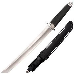Cold Steel CS35AE Magnum Tanto XII  12" Fixed Tanto Plain Satin VG-10 San Mai Blade/Black Textured/Oval Kray-Ex Handle Includes Sheath                                                                  