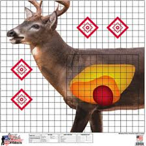 Pro-Shot WDSI5PK Whitetail Sight-In Deer Heavy Paper Hanging Universal 25" x 25" Multi-Color 5 Pack                                                                                                     