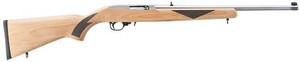 Ruger 10/22 Sporter 22 LR 10+1 18.50" Clear Satin Stainless Steel Barrel, Natural Wood W/Black Checkering Wood Stock
