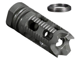 Yankee Hill 285M1 Phantom Comp/Brake with Aggressive End, 1/2"-28 tpi Threads 2.25" OAL for 5.56mm                                                                                                      