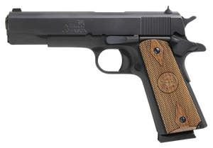 Iver Johnson Arms 1911A1 1911 A1 Government 70 Series 45 ACP 5" 8+1 Blued Steel Frame & Slide with Walnut Grip                                                                                          
