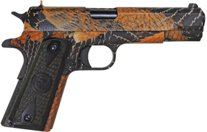 Iver Johnson Arms 1911A1BOA 1911 A1 BOA 45 ACP 8+1 5" Black Steel Barrel, BOA Snakeskin Steel Serrated Slide, BOA Snakeskin Steel Frame w/Beavertail, Black Dymondwood Snakeskin Grip                   