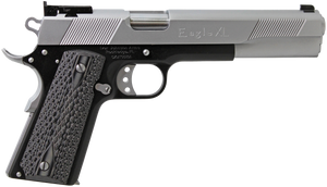 Iver Johnson Arms EAGLEXL45TT Eagle Deluxe 45 ACP 8+1 6" Steel Barrel, Hard Chrome Serrated Steel Slide, Matte Black Steel Frame w/Beavertail, Black/Gray G10 Grip                                      
