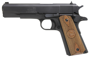 Iver Johnson Arms 1911A19 1911 A1  9mm Luger 9+1 5" Black Steel Barrel, Matte Black Serrated Steel Slide, Matte Black Steel Frame w/Beavertail, Checkered Double Diamond Walnut Grip                    