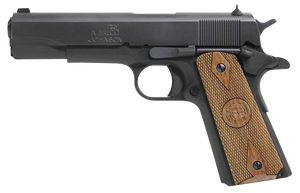 Iver Johnson Arms 1911A1938 1911 A1  38 Super 9+1 5" Black Steel Barrel, Matte Blued Serrated Steel Slide & Frame w/Beavertail, Double Diamond Checkered Walnut Grip                                    