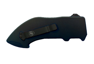 Templar Knife  Squire Utility OTF Razor Plain Black Anodized 5.38" Aluminum Handle                                                                                                                      