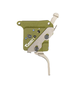 Timney Triggers 51716V2 Elite Hunter  Straight Trigger with 3 lbs Draw Weight & Green/Nickel Finish for Remington 700 Right                                                                             