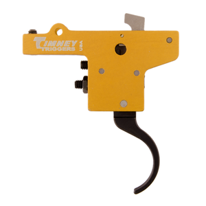 Timney Triggers 201 Featherweight  Curved Trigger with 3 lbs Draw Weight & Yellow/Black Finish for Mauser 98FN                                                                                          