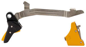 Timney Triggers ALPHAGLOCK34GOLD Alpha Competition 9mm Luger/40 S&W Gold Straight Trigger Compatible w/Most Glock Gen3-4                                                                                