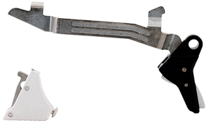Timney Triggers ALPHAGLOCK5 Alpha Competition 9mm Luger/40 S&W/22 LR, Silver Straight Trigger, Compatible w/Glock Gen5 & Glock 44                                                                       