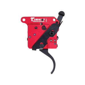 Timney Triggers 533 2-Stage  Two-Stage Curved Trigger with 1-1.50 lbs Draw Weight & Black/Red Finish for Remington 700 Right                                                                            