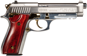 Taurus 1-920159GLD-HW1 92  Full Size Frame 9mm Luger 17+1 5" Matte Stainless Steel Barrel, Serrated Stainless Steel Slide, Natural Anodized Aluminum Frame w/Beavertail & Picatinny Rail, Rosewood Grip 