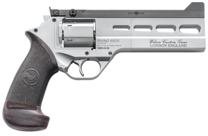 Chiappa Firearms 340302 Rhino Match Master 38 Special 6 Shot, 6" Gray PVD Steel Vent Rib Barrel & Cylinder, Gray PVD Aluminum Frame, Black Hogue Micarta Grip, Exposed Hammer                           