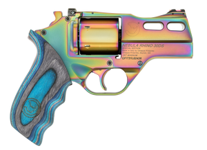 Chiappa Firearms 340354 Rhino 30DS 357 Mag 6 Shot 3" Nebula PVD Steel Barrel & Cylinder, Nebula PVD Alloy Frame, Blue Laminate Grip                                                                     