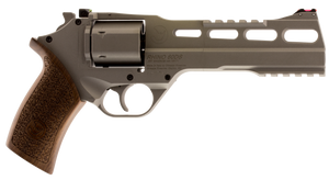 Chiappa Firearms CF340249 Rhino 60SAR *CA Compliant 357 Mag 6 Shot 6" Nickel-Plated Steel Barrel & Cylinder, Nickel-Plated Aluminum Frame & Barrel Shroud, Picatinny Rails, Walnut Grip                 