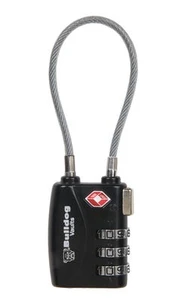 Bulldog Single Pack TSA Lock Steel Cable Lock