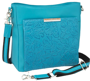 GTM  GTM-98TLD/TBLUE  SLIM CROSSBODY COWHIDE  TURQ