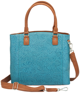 GTM GTM-51TLD/TBLUE   TOWN TOTE COWHIDE       TURQ