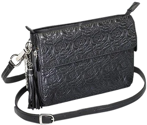 Gun Tote'n Mamas Embroidered Rose Handbag Lambskin
