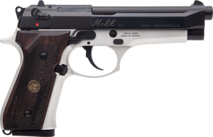 Derya Firearms 15LTTMELIK9TR Melik  9mm Luger 15+1 4.90" Black Melonite Steel Barrel, Black Melonite Serrated Steel Slide, Silver Anodized Aluminum Frame, Dark Walnut Grip                             