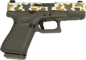 Glock G19 V-Series, 9mm, 4.02" Barrel, 15 RDs, Custom Finish, Duck Camo Cerakote