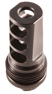 SilencerCo AC591 ASR Muzzle Brake Black Steel with 5/8"-24 tpi Threads for 30 Cal                                                                                                                       