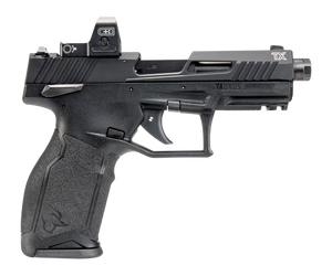 Taurus 1-2TX22P141-10RD TX22 w/Optic Full Size 22 LR 10+1 4.60" Matte Black Threaded Barrel, Black Hard Coat Anodized Serrated w/Optic Slide, Black Polymer Frame w/Picatinny Rail, Textured Grip, Shiel